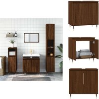 Vidaxl - Badschrank Braun Eichen-Optik 58x33x60 cm Holzwerkstoff - Badeschrank - Badezimmermöbel - Holzwerkstoff - Eichendekor - Industrieller Stil Vidaxl - Badschrank Braun Eichen-Optik 58x33x60 cm Holzwerkstoff - Badeschrank - Badezimmermöbel - Holzwerkstoff - Eichendekor - Industrieller Stil von VIDAXL