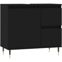 Vidaxl - Badschrank Schwarz 65x33x60 cm Holzwerkstoff Schwarz von VIDAXL