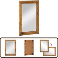 Vidaxl - Badspiegel 50x70x2,5 cm Massivholz Mango und Glas - Badezimmerspiegel - Mangoholz Spiegel - Handgefertigter Spiegel - Vintage Spiegel von VIDAXL