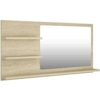 Bonnevie - Badspiegel,Wandspiegel Sonoma-Eiche 90x10,5x45 cm Holzwerkstoff vidaXL von BONNEVIE