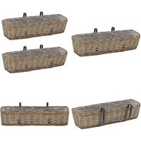 Balkon-Blumentöpfe 2 Stk. Weide mit PE-Auskleidung 60 cm - Balkonpflanzentopf - Weidenkorb - Blumenerde - Gartendeko - Kräutergarten - Home & Living Balkon-Blumentöpfe 2 Stk. Weide mit PE-Auskleidung 60 cm - Balkonpflanzentopf - Weidenkorb - Blumenerde - Gartendeko - Kräutergarten - Home & Living von VIDAXL