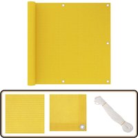 Vidaxl - Balkon-Sichtschutz Gelb 90x600 cm hdpe - Balkon Sichtschutz - hdpe Sichtschutz - Gelber Balkon Schirm - Windsichtbarer Sichtschutz - uv von VIDAXL