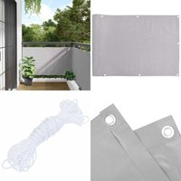 Vidaxl - Balkon-Sichtschutz Grau 600x90 cm pvc - Balkon Sichtschutz - pvc Sichtschutz - Wetterfest - uv Schutz - Gardine - Home & Living von VIDAXL