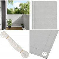 Balkon-Sichtschutz Hellgrau 120x400 cm 100 % Polyester-Oxford - Balkonsichtschutz - Sonnenschutz Balkon - Sichtschutz Hellgrau - Wasserfeste Balkon-Sichtschutz Hellgrau 120x400 cm 100 % Polyester-Oxford - Balkonsichtschutz - Sonnenschutz Balkon - Sichtschutz Hellgrau - Wasserfeste von VIDAXL