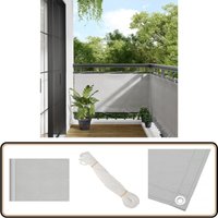 Vidaxl - Balkon-Sichtschutz Hellgrau 75x300 cm 100 % Polyester-Oxford - Balkon Sichtschutz - Privatsphäre Schützen - Windschutz - Staubschutz von VIDAXL