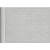 Vidaxl - Balkon-Sichtschutz Hellgrau 75x600 cm 100 % Polyester-Oxford 555350 von VIDAXL