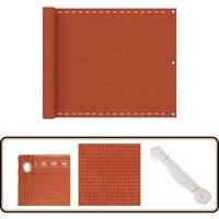 Vidaxl - Balkon-Sichtschutz Orange 75x500 cm hdpe - Balkon Sichtschutz - hdpe Sichtschutz - Windsichtbarer Sichtschutz - uv Beständiger Sichtschutz von VIDAXL