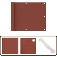 Balkon-Sichtschutz Terracotta-Rot 75x500 cm Oxford-Gewebe - Balkon Sichtschutz - Privatsphäre Schutz - Windschutz - Wasserabweisend - uv Schutz von VIDAXL