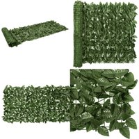 Vidaxl - Balkon-Sichtschutz mit Dunkelgrünen Blättern 200x75 cm - Balkonsichtschutz - Sonnenschutz Für Balkon - Gartensichtschutz - Privacy Screen von VIDAXL
