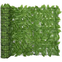 Bonnevie - Balkon-Sichtschutz,Balkonverkleidung mit Grünen Blättern 400x100 cm vidaXL von BONNEVIE