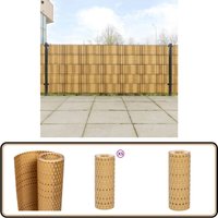 Vidaxl - Balkon-Sichtschutze 5 Stk. Hellbraun 255x19 cm Poly Rattan - Balkon Sichtschutz - Sichtschutz Balkon - Privacy Screen - Gartenzäune von VIDAXL
