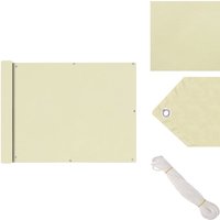 Balkonsichtschutz Oxfordgewebe 90x600 cm Creme - Balkon Privacy Screen - Sichtschutz Für Balkon - Windschutz - Wasserfest - uv Schutz Balkonsichtschutz Oxfordgewebe 90x600 cm Creme - Balkon Privacy Screen - Sichtschutz Für Balkon - Windschutz - Wasserfest - uv Schutz von VIDAXL