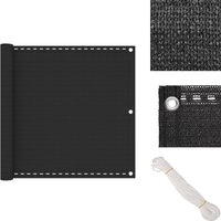 Vidaxl - Balkonsichtschutz hdpe 90x400 cm Anthrazit - Balkonabdeckung - Sichtschutz Für Balkon - PVC-Abdeckplane - Winddurchlässiger Sichtschutz von VIDAXL