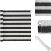 Vidaxl - Balkonsichtschutz hdpe 90x400 cm anthrazit und weiß - Balkon Privacy Screen - hdpe Blickschutz - Winddurchlässiger Sichtschutz von VIDAXL