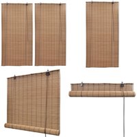 Bambusrollos 2 Stk. 100x160 cm Braun - Bambusrolladen - Fensterdeko - Rollos - Jalousien - Lichtdurchlässig - Home & Living von VIDAXL