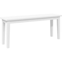 Vidaxl - Bank 110 cm Weiß Massivholz Gummibaum Vidaxl - Bank 110 cm Weiß Massivholz Gummibaum von VIDAXL