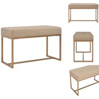 Bank 80 cm Beige Samt - Samtbank - Wohnzimmer Dekoration - Flurbank - Beistelltisch - Beige Sofa von VIDAXL