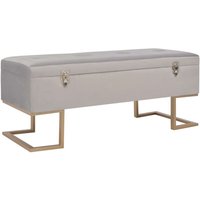 Bank mit Staufach 105 cm Grau Samt Vidaxl Bank mit Staufach 105 cm Grau Samt Vidaxl von VIDAXL