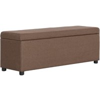 Bank mit Staufach 116 cm Braun Polyester Vidaxl von VIDAXL