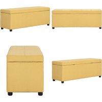 Vidaxl - Bank mit Staufach 116 cm Gelb Polyester von VIDAXL