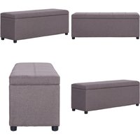 Vidaxl - Bank mit Staufach 116 cm Taupe Polyester - Aufbewahrungsbox - Sitzbank - Wohnzimmer Dekoration - Tapete Möbel - Bequeme Bank - Home & Living von VIDAXL