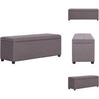 Vidaxl - Bank mit Staufach 116 cm Taupe Polyester - Aufbewahrungsbox - Sitzbank - Wohnzimmer Dekoration - Tapete Möbel - Bequeme Bank von VIDAXL
