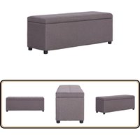 Vidaxl - Bank mit Staufach 116 cm Taupe Polyester - Aufbewahrungsbox - Sitzbank - Wohnzimmer Dekoration - Tapete Möbel - Bequeme Bank von VIDAXL