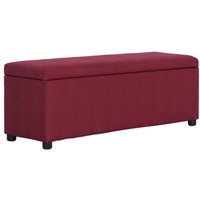 Vidaxl - Bank mit Staufach 116 cm Weinrot Polyester Vidaxl - Bank mit Staufach 116 cm Weinrot Polyester von VIDAXL