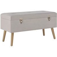Vidaxl - Bank mit Stauraum 80 cm Grau Samt Vidaxl - Bank mit Stauraum 80 cm Grau Samt von VIDAXL