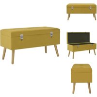 Bank mit Stauraum 80 cm Senfgelb Samt - Samtbank - Sitzbank - Flurbank - Beistelltisch - Vintage Möbel von VIDAXL