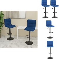 Vidaxl - Barhocker 2 Stk. Blau Stoff - Barhocker - Tresenhocker - Thekenhocker - Barstuhl von VIDAXL
