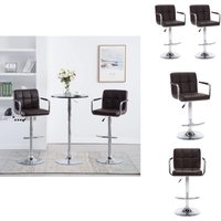 Vidaxl - Barhocker 2 Stk. Braun Kunstleder - Barhocker - Küchenhocker - Esstischstühle - Hochstuhl - Designer Stuhl Vidaxl - Barhocker 2 Stk. Braun Kunstleder - Barhocker - Küchenhocker - Esstischstühle - Hochstuhl - Designer Stuhl von VIDAXL