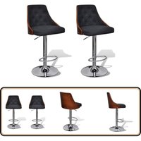 Vidaxl - Barhocker 2 Stk. Bugholz und Stoff - Barhocker - Küchenhocker - Esstischstühle - Höhenverstellbar - Barstuhl Vidaxl - Barhocker 2 Stk. Bugholz und Stoff - Barhocker - Küchenhocker - Esstischstühle - Höhenverstellbar - Barstuhl von VIDAXL