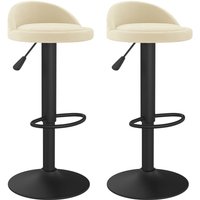 Barhocker 2 Stk. Creme Samt Vidaxl Barhocker 2 Stk. Creme Samt Vidaxl von VIDAXL