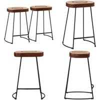 Vidaxl - Barhocker 2 Stk. Dunkelbraun 41x29x62 cm - Barhocker - Sitzhocker - Küchentischstuhl - Wohnzimmerstuhl - Designerstuhl - Home & Living von VIDAXL