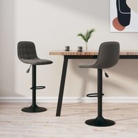 Barhocker 2 Stk. Dunkelgrau Samt Vidaxl von VIDAXL