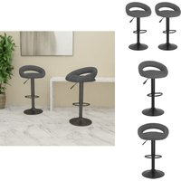 Barhocker 2 Stk. Dunkelgrau Samt - Samt Sessel - Barhocker Grau - Esszimmerstühle - Hochwertige Barhocker - Drehbare Barhocker von VIDAXL