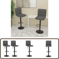 Vidaxl - Barhocker 2 Stk. Dunkelgrau Stoff - Barhocker - Küchenhocker - Esszimmerstühle - Drehbare Barhocker - Höhenverstellbarer Stuhl Vidaxl - Barhocker 2 Stk. Dunkelgrau Stoff - Barhocker - Küchenhocker - Esszimmerstühle - Drehbare Barhocker - Höhenverstellbarer Stuhl von VIDAXL