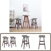 Barhocker 2 Stk. Dunkelgrau Stoff - Barhocker - Küchenhocker - Sitzgelegenheiten - Wohnzimmer Dekoration - Grau von VIDAXL