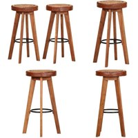 Vidaxl - Barhocker 2 Stk. Echtleder und Massivholz Akazie - Retro Barhocker - Holz Barhocker - Leder Barhocker - Akasienholzmöbel - Wohnzimmer Vidaxl - Barhocker 2 Stk. Echtleder und Massivholz Akazie - Retro Barhocker - Holz Barhocker - Leder Barhocker - Akasienholzmöbel - Wohnzimmer von VIDAXL