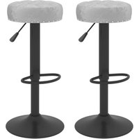 Barhocker 2 Stk. Grau Samt Vidaxl Barhocker 2 Stk. Grau Samt Vidaxl von VIDAXL