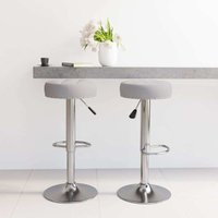 Barhocker 2 Stk. Grau Stoff Vidaxl von VIDAXL