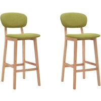 Barhocker 2 Stk. Grün Stoff Vidaxl von VIDAXL