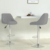 Barhocker 2 Stk. Hellgrau Samt - Vidaxl von VIDAXL