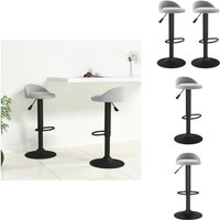 Barhocker 2 Stk. Hellgrau Samt - Samtsessel - Barhocker - Höhenverstellbarer Stuhl - Drehbares Barstool - Esstischsessel Barhocker 2 Stk. Hellgrau Samt - Samtsessel - Barhocker - Höhenverstellbarer Stuhl - Drehbares Barstool - Esstischsessel von VIDAXL