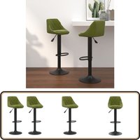 Barhocker 2 Stk. Hellgrün Samt - Samtsitzmöbel - Barhocker - Tresenhocker - Küchenhocker - Drehbare Hocker von VIDAXL
