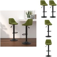 Vidaxl - Barhocker 2 Stk. Hellgrün Samt - Samtsitzmöbel - Barhocker - Tresenhocker - Küchenhocker - Drehbare Hocker von VIDAXL