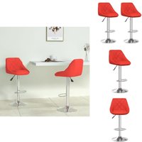 Vidaxl - Barhocker 2 Stk. Rot Kunstleder - Barhocker - Tresenhocker - Thekenhocker - Barstuhl von VIDAXL