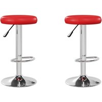 Barhocker 2 Stk. Rot Kunstleder Vidaxl von VIDAXL