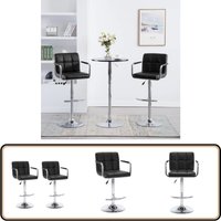 Vidaxl - Barhocker 2 Stk. Schwarz Kunstleder - Barhocker - Küchenhocker - Sitzhocker - Hochstuhl - Designer Stuhl von VIDAXL